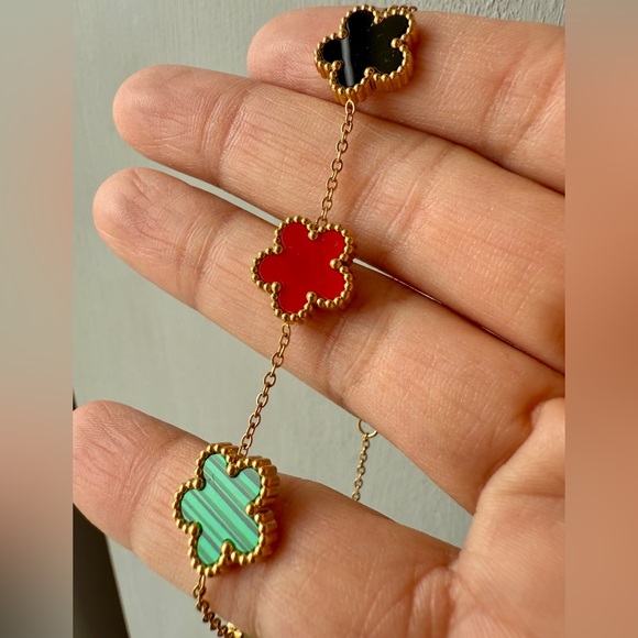 Colorful Flower Charm Bracelet - Picture 5 of 6